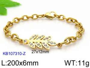 Stainless Steel Gold-plating Bracelet - KB107310-Z