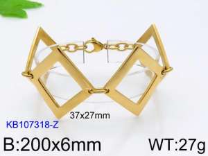 Stainless Steel Gold-plating Bracelet - KB107318-Z