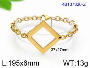 Stainless Steel Gold-plating Bracelet - KB107320-Z