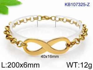 Stainless Steel Gold-plating Bracelet - KB107325-Z