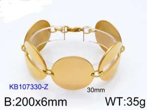 Stainless Steel Gold-plating Bracelet - KB107330-Z