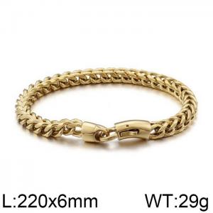 Stainless Steel Gold-plating Bracelet - KB107372-K