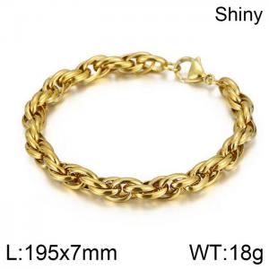 Stainless Steel Gold-plating Bracelet - KB107530-Z