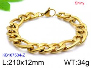 Stainless Steel Gold-plating Bracelet - KB107534-Z