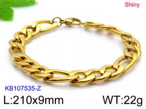 Stainless Steel Gold-plating Bracelet - KB107535-Z