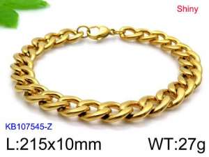 Stainless Steel Gold-plating Bracelet - KB107545-Z