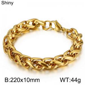 Stainless Steel Gold-plating Bracelet - KB107549-Z