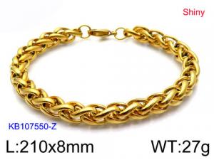 Stainless Steel Gold-plating Bracelet - KB107550-Z