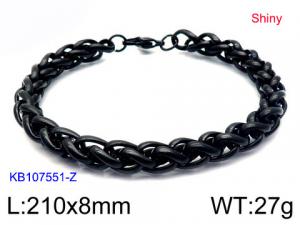 Stainless Steel Black-plating Bracelet - KB107551-Z