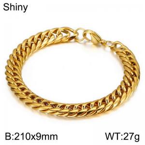 Stainless Steel Gold-plating Bracelet - KB107557-Z