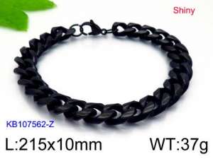 Stainless Steel Black-plating Bracelet - KB107562-Z