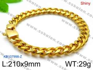 Stainless Steel Gold-plating Bracelet - KB107998-Z