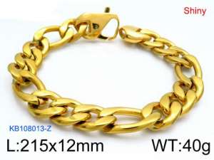 Stainless Steel Gold-plating Bracelet - KB108013-Z