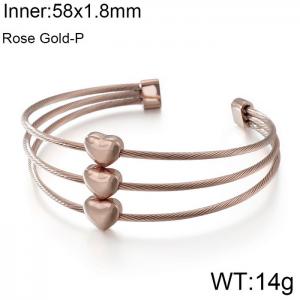 Stainless Steel Wire Bangle - KB108094-K