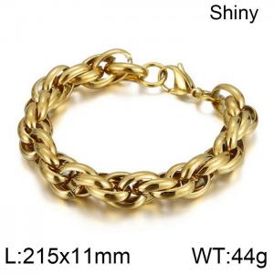 Stainless Steel Gold-plating Bracelet - KB108224-Z