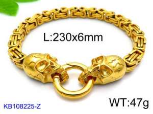 Stainless Steel Gold-plating Bracelet - KB108225-Z