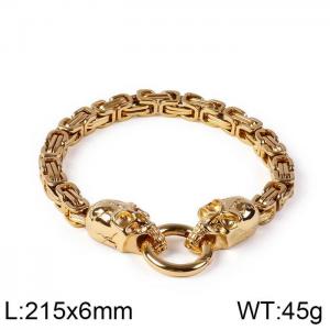 Stainless Steel Gold-plating Bracelet - KB108226-Z