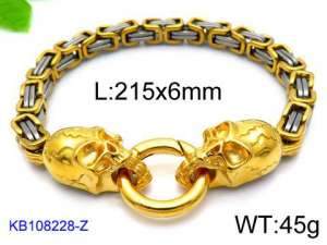 Stainless Steel Gold-plating Bracelet - KB108228-Z