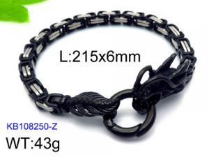 Stainless Steel Black-plating Bracelet - KB108250-Z