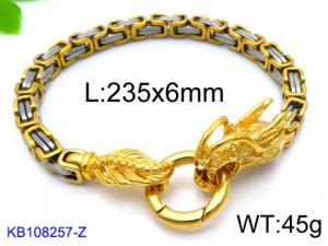 Stainless Steel Gold-plating Bracelet - KB108257-Z