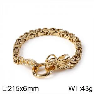Stainless Steel Gold-plating Bracelet - KB108260-Z