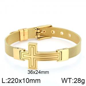 Stainless Steel Gold-plating Bracelet - KB108644-K