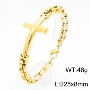 Stainless Steel Gold-plating Bracelet - KB108647-K