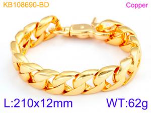 Stainless Steel Gold-plating Bracelet - KB108690-BD