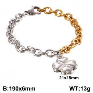 Stainless Steel Gold-plating Bracelet - KB109824-Z