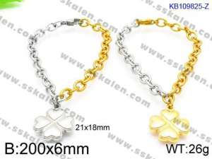 Stainless Steel Gold-plating Bracelet - KB109825-Z