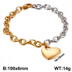 Stainless Steel Gold-plating Bracelet - KB109826-Z