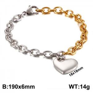 Stainless Steel Gold-plating Bracelet - KB109827-Z