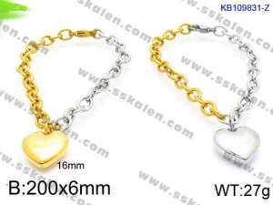 Stainless Steel Gold-plating Bracelet - KB109831-Z