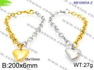 Stainless Steel Gold-plating Bracelet - KB109834-Z