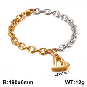 Stainless Steel Gold-plating Bracelet - KB109835-Z