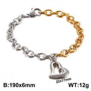 Stainless Steel Gold-plating Bracelet - KB109836-Z