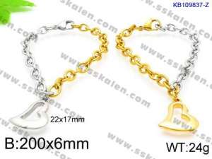 Stainless Steel Gold-plating Bracelet - KB109837-Z