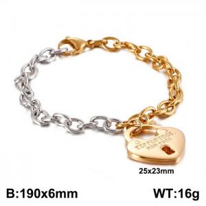 Stainless Steel Gold-plating Bracelet - KB109838-Z