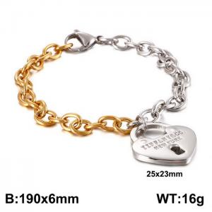 Stainless Steel Gold-plating Bracelet - KB109839-Z