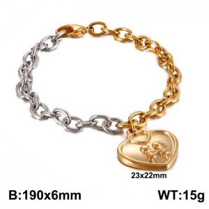 Stainless Steel Gold-plating Bracelet - KB109841-Z