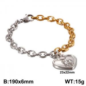 Stainless Steel Gold-plating Bracelet - KB109842-Z