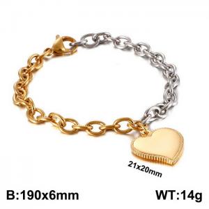 Stainless Steel Gold-plating Bracelet - KB109844-Z