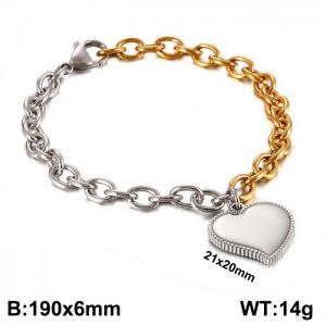 Stainless Steel Gold-plating Bracelet - KB109845-Z