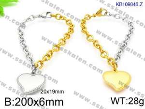 Stainless Steel Gold-plating Bracelet - KB109846-Z