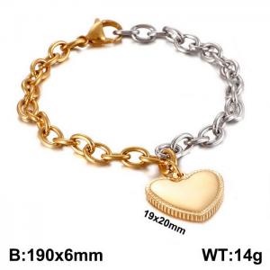 Stainless Steel Gold-plating Bracelet - KB109848-Z