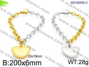 Stainless Steel Gold-plating Bracelet - KB109849-Z