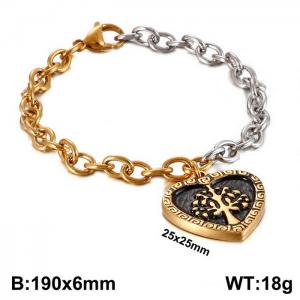 Stainless Steel Gold-plating Bracelet - KB109850-Z