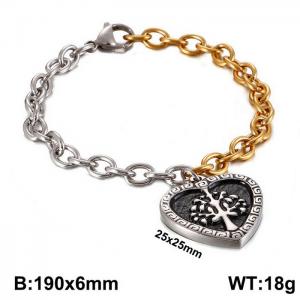 Stainless Steel Gold-plating Bracelet - KB109851-Z