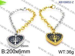 Stainless Steel Gold-plating Bracelet - KB109852-Z