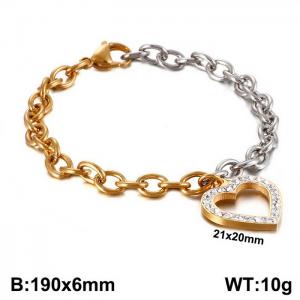 Stainless Steel Gold-plating Bracelet - KB109853-Z